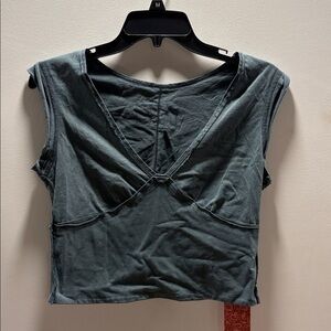 SHEIN Gray Ruched Top